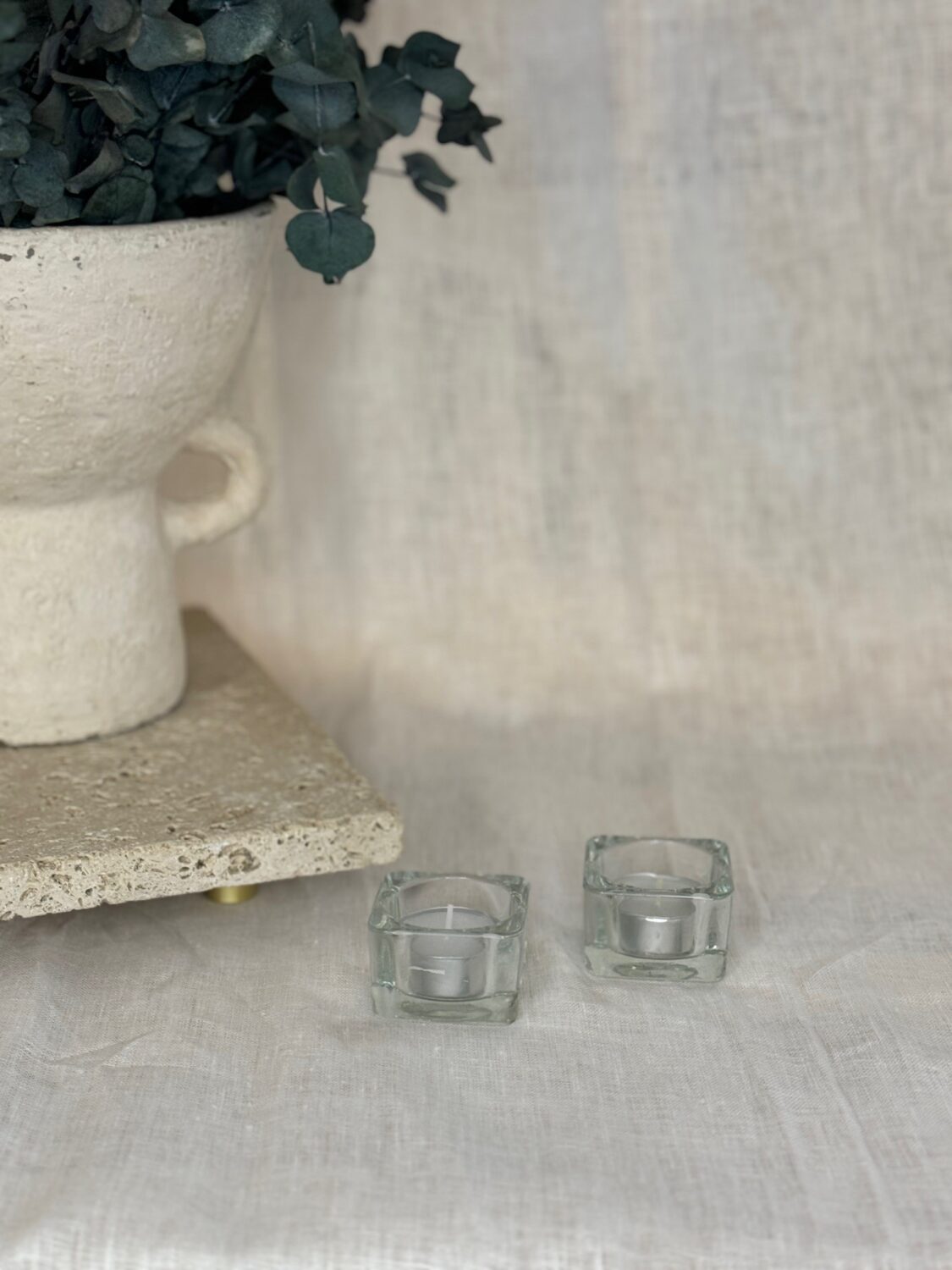 Square Glass Candle Holder