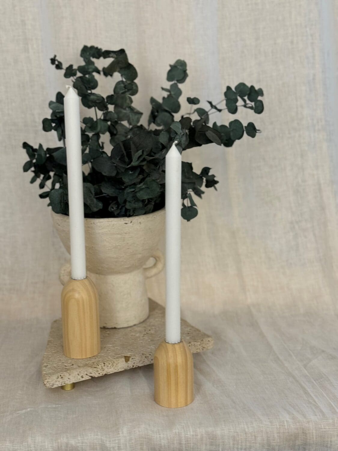 Timber Candlestick Holders