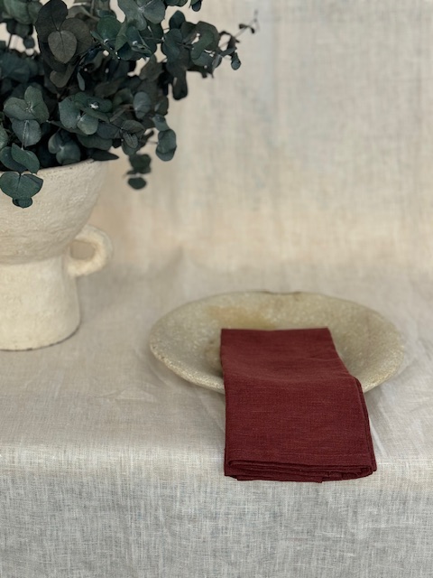 Burgundy Linen Napkin