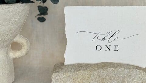 Stone Table Number Holders