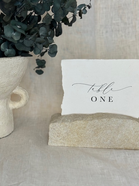 Stone Table Number Holders